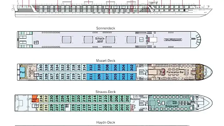 Decksplan AMADEUS Queen